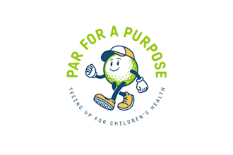 design golf tournament children health logo
