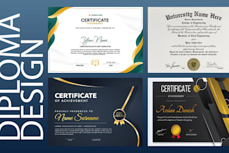 custom diploma certificate template design