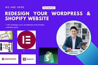 redesign shopify or wordpress website  SEO and responsive
