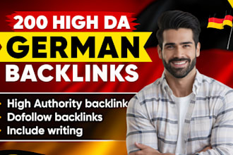 provide high authority german dr 90 guest post backlinks