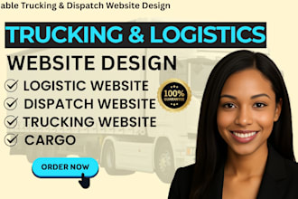 design website for logistics trucking dispatch freight broker cargo moving