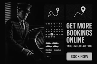 design a luxury chauffeur website, limousine website, or taxi site