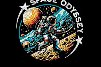 design high quality astronaut t shirt logo with creative concepts