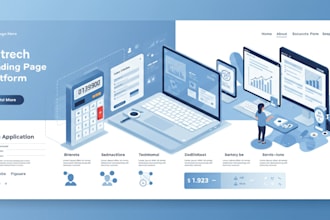 design fintech website, loan website investment, finance website banking website