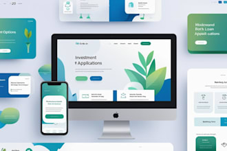 design fintech website, loan website investment, finance website banking website
