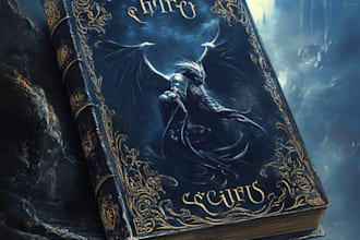 create a unique fantasy book cover illustration