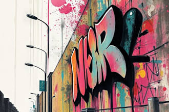 do illustration street art graffiti, abstract with my style