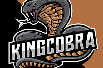 make a creative unique snake logo