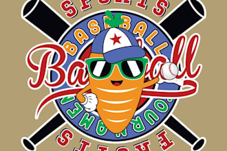 design super softball logo