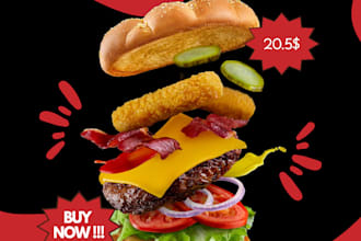 make high quality food posters using canva premium templates