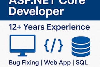 develop or fix asp dot net core, mvc, sql applications
