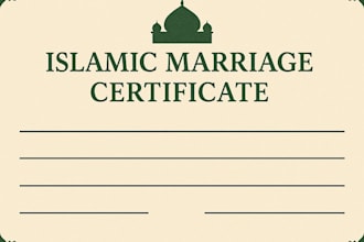 customize and design islamic your marriage certificate