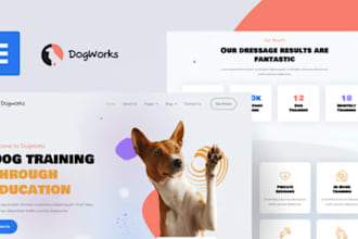 design dog grooming, pet sitting, vet, boarding, and dog training websites