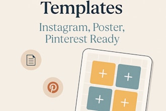 create aesthetic, editable canva templates for social media