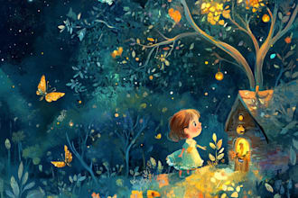 draw african american children story book illustration