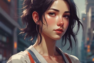 make a portrait of your oc in anime or manhwa style