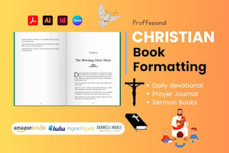 design, format christian ebook daily devotion, prayer journal, amazon kdp upload