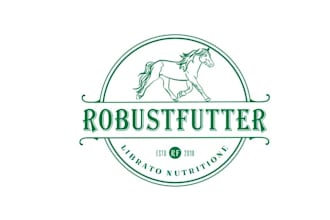design unique robust horses and balanced food logo