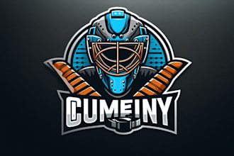 design a custom goalie mask hockey logo that captures your unique spirit
