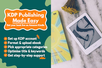 help you publish your book on amazon kindle KDP