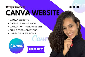 canva website design landing page canva logo website design