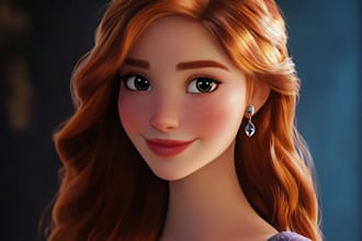 draw your cartoon portrait in disney style