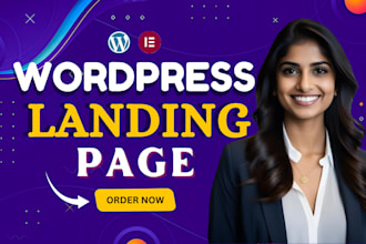 design responsive landing page using elementor page builder