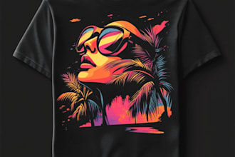 design vintage oldschool illustration for t shirt and merch