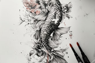create tattoo design, custom tattoo designe, tattoo sleeve