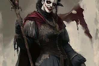 design fantasy horror and fantasy horror character