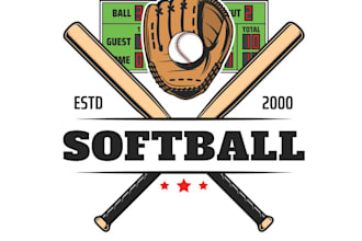 design a softball logo