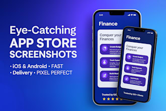 design app screenshots for app store and google play