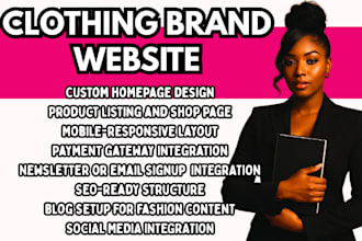 clothing brand website fashion store website boutique website clothing website