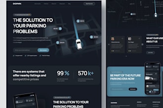 create smart parking website, parking lot website, gps tracking app