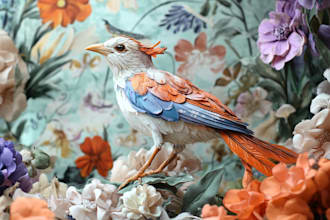draw an animal and botanical illustration