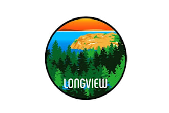 design creative long view garden forest logo