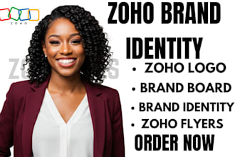 design zoho ready logo and complete brand identity kit for your business
