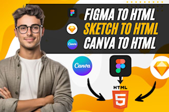 do psd to html figma to html css sketch to html responsive