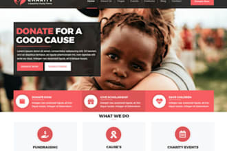design nonprofit, fundraiser, donation, community, and ngo websites with SEO