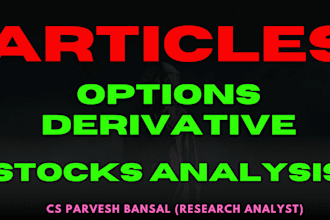 write finance articles on options trading and derivatives