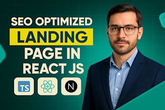 build SEO optimized reactjs nextjs website with tailwind CSS