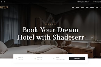 design villa website, short term rental website with direct booking website