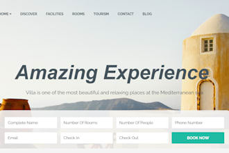 create villa website and hotel booking website