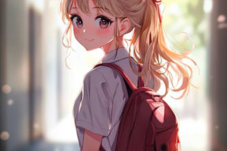 draw anime illustrations for you