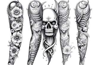 create custom tattoo design, tattoo sleeve