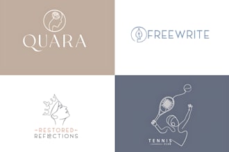 do unique minimalist logo or line art design