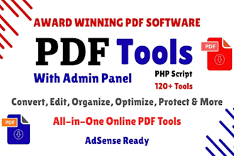 build a PDF tools website like ilovepdf with 100plus tools