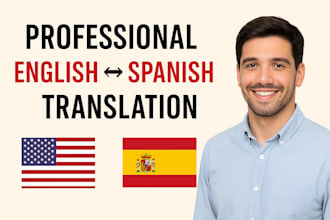 professionally translate english to spanish and spanish to english