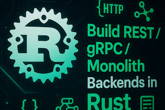 build high performance rust rest API, grpc microservice, or monolithic