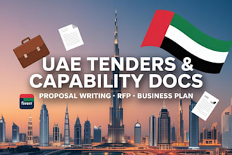 write proposal documents and capability statements for uae government contracts